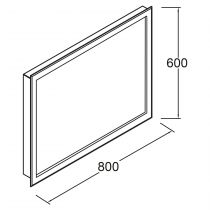 Miroir led 15W ROMA 60x80cm (horizontal ou vertical) - SALGAR Réf. 19089