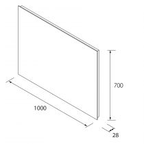 Miroir led 25W BLOCK 100X70cm (horizontal) - SALGAR Réf. 105598