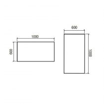 Miroir led 30W & anti-buée CHICAGO 100x60 cm (horizontal ou vertical)- SALGAR Réf. 22957