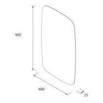 Miroir led 30W LOUIS 60x90cm (horizontal ou vertical) - SALGAR Réf. 97641