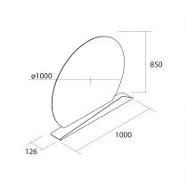 Miroir led 4,8W SUNRISE Ø100cm - SALGAR Réf. 83966