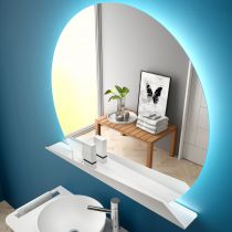 Miroir lumineux LED avec étagère GoodHome Adriska