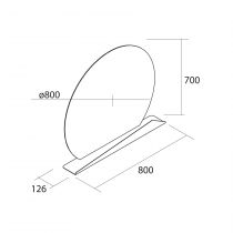 Miroir led 4,8W SUNRISE Ø80cm - SALGAR Réf. 83965