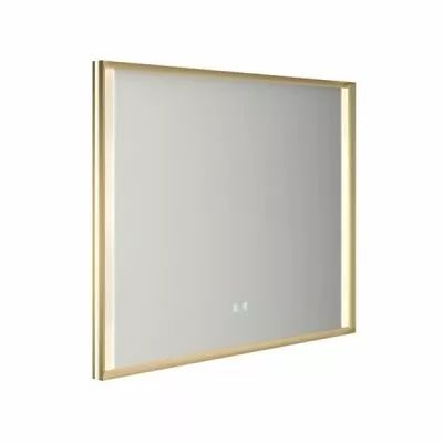 Miroir led AFFINITY 100x80cm 41,6W avec anti-bu�e / Cadre dor� - DECOTEC R�f. 1747322