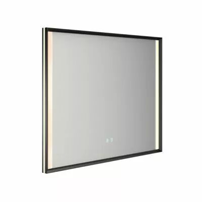 Miroir led AFFINITY 100x80cm 41,6W avec anti-bu�e / Cadre noir mat - DECOTEC R�f. 1747321