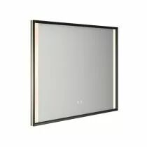 Miroir led AFFINITY 100x80cm 41,6W avec anti-bu&eacute;e / Cadre noir mat - DECOTEC R&eacute;f. 1747321