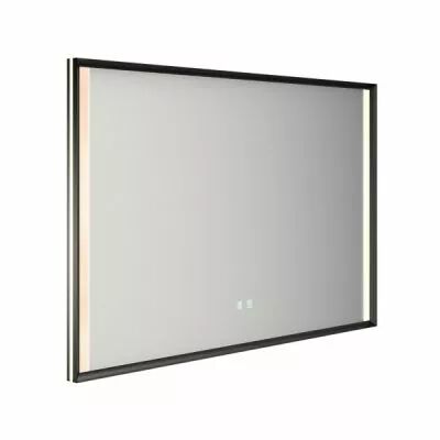 Miroir led AFFINITY 120x80cm 44,8W avec anti-bu�e / Cadre noir mat - DECOTEC R�f. 1747331