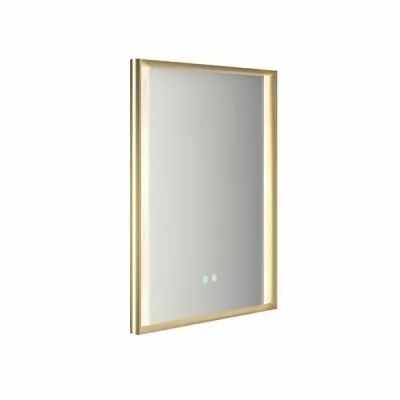 Miroir led AFFINITY 60x80cm 35,2W avec anti-bu�e / Cadre dor� - DECOTEC R�f. 1747302