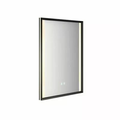 Miroir led AFFINITY 60x80cm 35,2W avec anti-bu�e / Cadre noir mat - DECOTEC R�f. 1747301