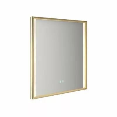 Miroir led AFFINITY 80x80cm 38,4W avec anti-bu�e / Cadre dor� - DECOTEC R�f. 1747312
