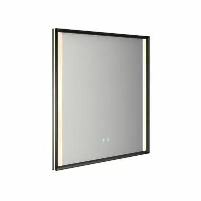 Miroir led AFFINITY 80x80cm 38,4W avec anti-bu�e / Cadre noir mat - DECOTEC R�f. 1747311