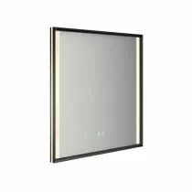Miroir led AFFINITY 80x80cm 38,4W avec anti-bu&eacute;e / Cadre noir mat - DECOTEC R&eacute;f. 1747311