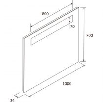 Miroir led Alcor 100x70cm avec antibuée - SALGAR Réf. 97315