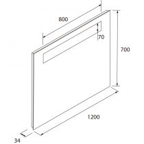 Miroir led Alcor 120x70cm avec antibuée - SALGAR  Réf. 97316