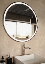 Miroir led Allure Ø90cm cadre laqué Bronze - JACOB DELAFON Réf. EB1290-CPR