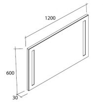 Miroir led anibuée Major 120cm - DECOTEC Réf. 1744101