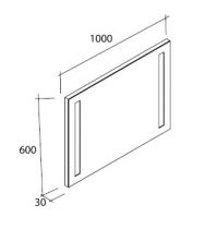 Miroir led antibué Major+ 100cm avec interrupteur sensitif - DECOTEC Réf. 1744641