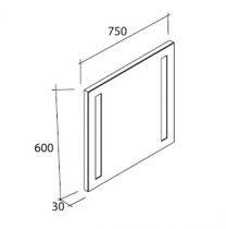 Miroir led antibué Major+ 75cm avec interrupteur sensitif - DECOTEC Réf. 1744611