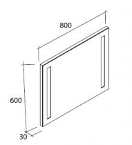 Miroir led antibué Major+ 80cm avec interrupteur sensitif - DECOTEC Réf. 1744621