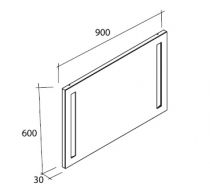 Miroir led antibué Major+ 90cm avec interrupteur sensitif - DECOTEC Réf. 1744631