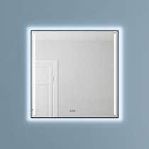 Miroir LED Confidence+ 55x100cm avec antibuée Noir mat - DECOTEC Réf. 1746631