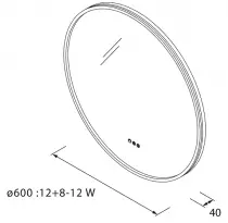 Miroir led Cori Curve Ø60cm - SALGAR Réf. 113757