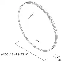 Miroir led Cori Curve Ø80cm - SALGAR Réf. 113758