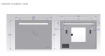 Miroir led Cosmos 100x80 avec antibuée et bluetooth - OZE Réf. COSMOS1000