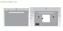 Miroir led Cosmos 120x80 avec antibuée et bluetooth - OZE Réf. COSMOS1200