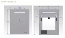 Miroir led Cosmos 60x80 avec antibuée et bluetooth - OZE Réf. COSMOS600