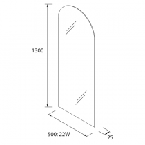 Miroir led Emile 50x130cm - SALGAR Réf. 113753