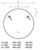 Miroir led Globe 80cm Or - SALGAR Réf. 113747