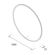 Miroir led Globe Ø100cm Or - SALGAR Réf. 97639