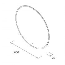 Miroir led Globe Ø60cm Noir - SALGAR Réf. 97614