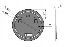Miroir led Hiboo Ø60cm - OZE Réf. HIBOO600