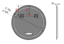 Miroir led Hiboo Ø70cm - OZE Réf. HIBOO700