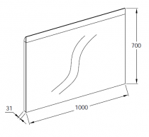 Miroir led Horizon 100cm avec antibuée - JACOB DELAFON Réf. EB1484-NF
