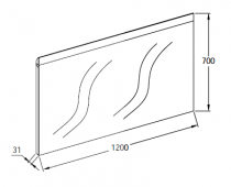Miroir led Horizon 120cm avec antibuée - JACOB DELAFON Réf. EB1485-NF
