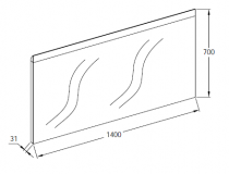 Miroir led Horizon 140cm avec antibuée - JACOB DELAFON Réf. EB1486-NF