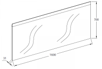 Miroir led Horizon 160cm avec antibuée - JACOB DELAFON Réf. EB1487-NF