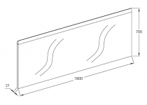 Miroir led Horizon 180cm avec antibuée - JACOB DELAFON Réf. EB1488-NF