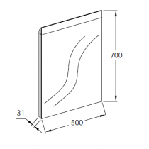 Miroir led Horizon 50cm avec antibuée - JACOB DELAFON Réf. EB1479-NF