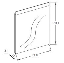 Miroir led Horizon 60cm avec antibuée - JACOB DELAFON Réf. EB1480-NF