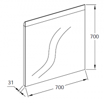 Miroir led Horizon 70cm avec antibuée - JACOB DELAFON Réf. EB1481-NF