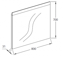 Miroir led Horizon 80cm avec antibuée - JACOB DELAFON Réf. EB1482-NF
