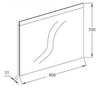 Miroir led Horizon 90cm avec antibuée - JACOB DELAFON Réf. EB1483-NF
