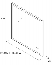 Miroir led Memphis 100x80cm - SALGAR Réf. 113762