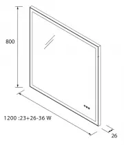 Miroir led Memphis 120x80cm - SALGAR Réf. 113763