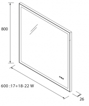 Miroir led Memphis 60x80cm - SALGAR Réf. 113760