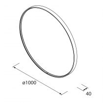 Miroir led Mito curve Ø100cm - SALGAR Réf. 103360